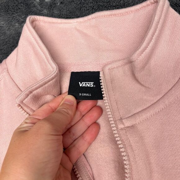 NWT Vans Leighton Half Zip Fleece Pullover Light Pink Size XS - Picture 5 of 8